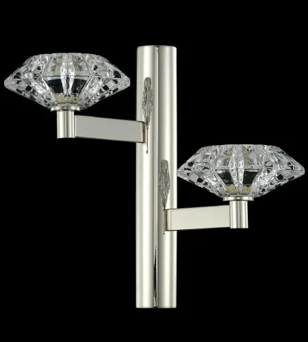 Бра REBECA AP2 NICKEL Crystal Lux прозрачный на 2 лампы, основание никель в стиле современный  фото 3